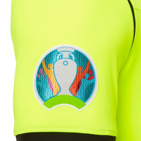 Maglia gara EURO 2020 MACRON UEFA Referee manica corta YELLOW