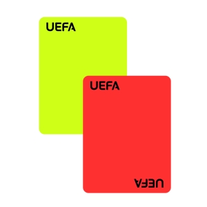 Coppia cartellini UEFA 12x9 cm